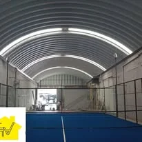 Cancha techada con arcotecho